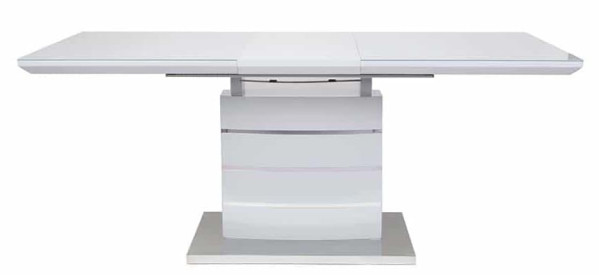 Стол раскладной обеденный Prestol СКАЙЛАЙН Серый 1400 Стекло-3