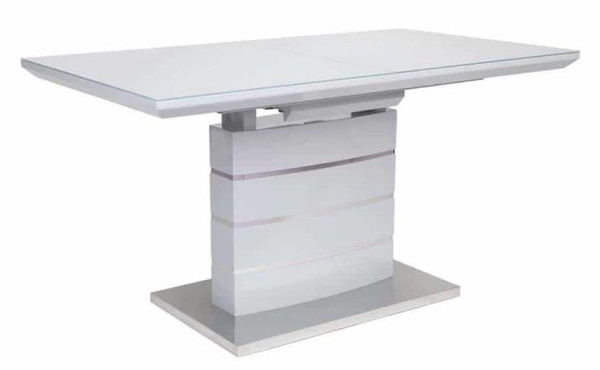 Стол раскладной обеденный Prestol СКАЙЛАЙН Серый 1400 Стекло-0