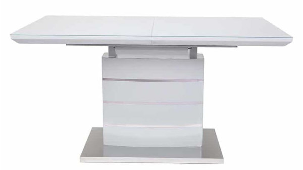 Стол раскладной обеденный Prestol СКАЙЛАЙН Серый 1400 Стекло-1