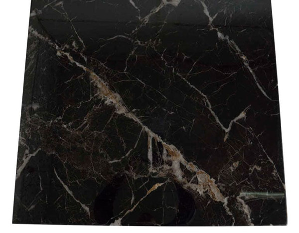 Обідній стіл Prestol ВЕГАС Чорний Мармур Срібло-5