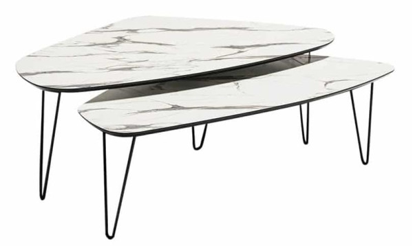 Стол журнальный Prestol МИЛАНО белый глянец 400-0