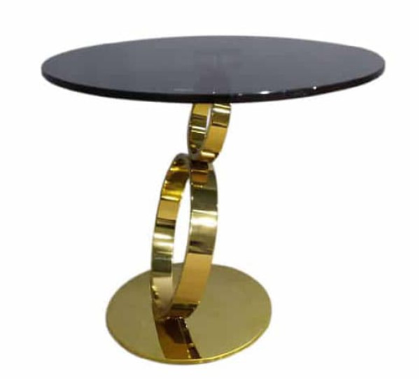 Стіл журнальний Prestol Ринг Золото Скло-1