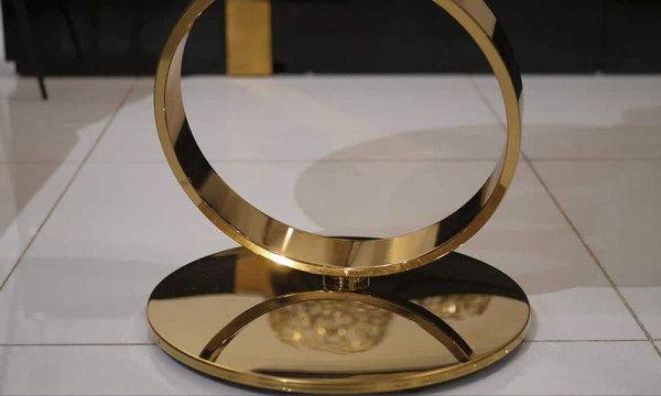 Стіл журнальний Prestol Ринг Золото Скло-5