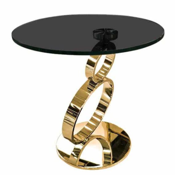 Стіл журнальний Prestol Ринг Золото Скло-0