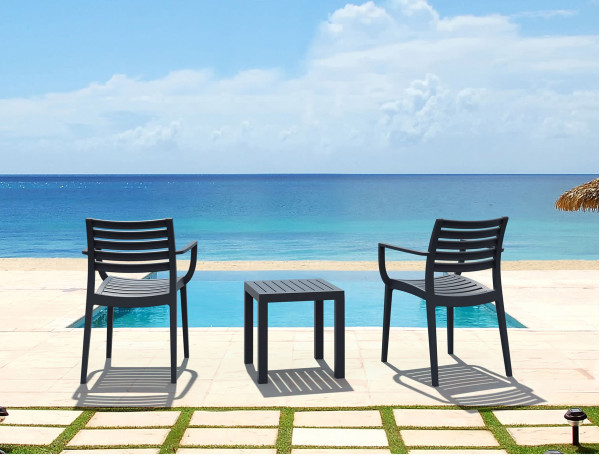 Уличный журнальный столик Siesta Ocean Side Table Темно-серый (Dark Grey)-2