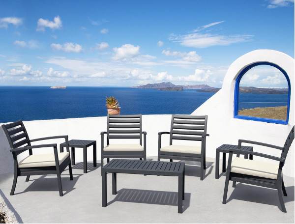 Уличный журнальный столик Siesta Ocean Side Table Темно-серый (Dark Grey)-9