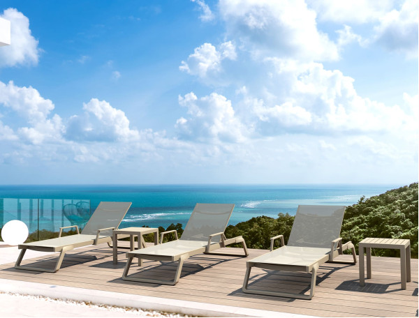 Вуличний журнальний столик Siesta Ocean Side Table Бежевий (Taupe)-2