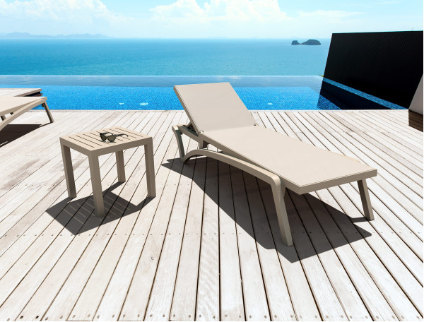 Вуличний журнальний столик Siesta Ocean Side Table Бежевий (Taupe)-7