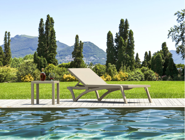 Вуличний журнальний столик Siesta Ocean Side Table Бежевий (Taupe)-13