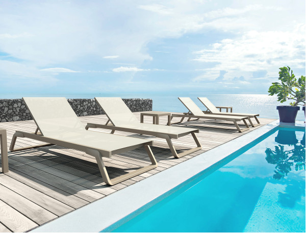 Вуличний журнальний столик Siesta Ocean Side Table Бежевий (Taupe)-15