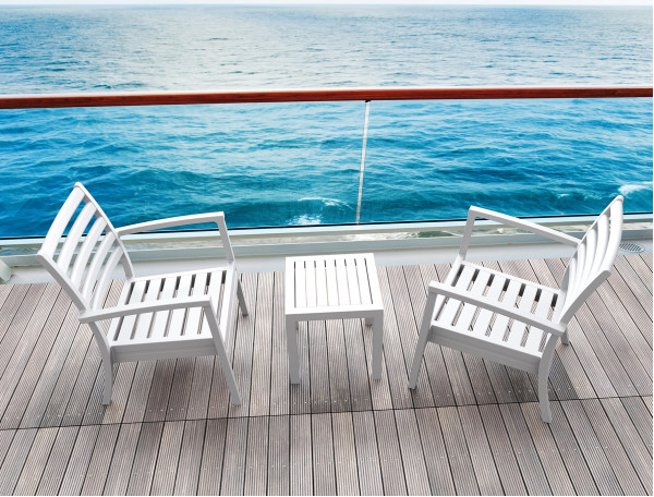 Вуличний журнальний столик Siesta Ocean Side Table Білий (White)-1