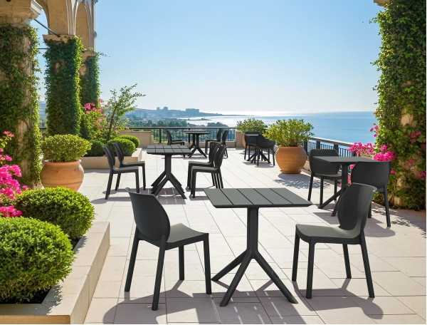 Уличный стол Siesta Paris Table 70 Черный (Black)-2