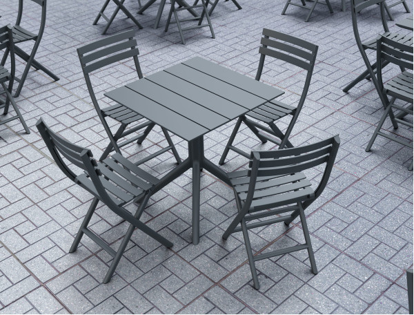 Вуличний стіл Siesta Paris Table 70 Темно-сірий (Dark Grey)-2