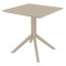 Вуличний стіл Siesta Paris Table 70 Бежевий (Taupe)-1-thumb