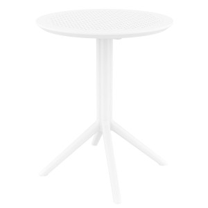 Круглий складний вуличний стіл Siesta Sky Folding Table 60 Білий (White)