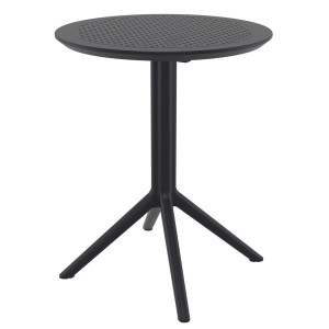 Круглий складний вуличний стіл Siesta Sky Folding Table 60 Чорний (Black)