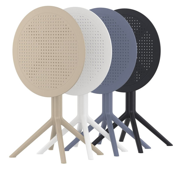 Круглый складной уличный стол Siesta Sky Folding Table 60 Черный (Black)-9