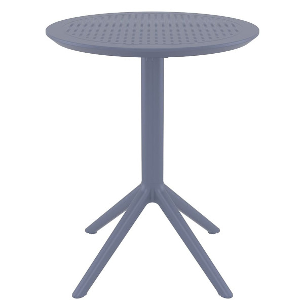 Круглий складний вуличний стіл Siesta Sky Folding Table 60 Темно-сірий (Dark Grey)-1