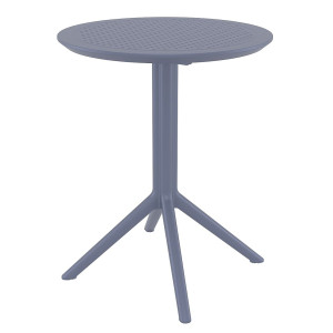 Круглый складной уличный стол Siesta Sky Folding Table 60 Темно-серый (Dark Grey)