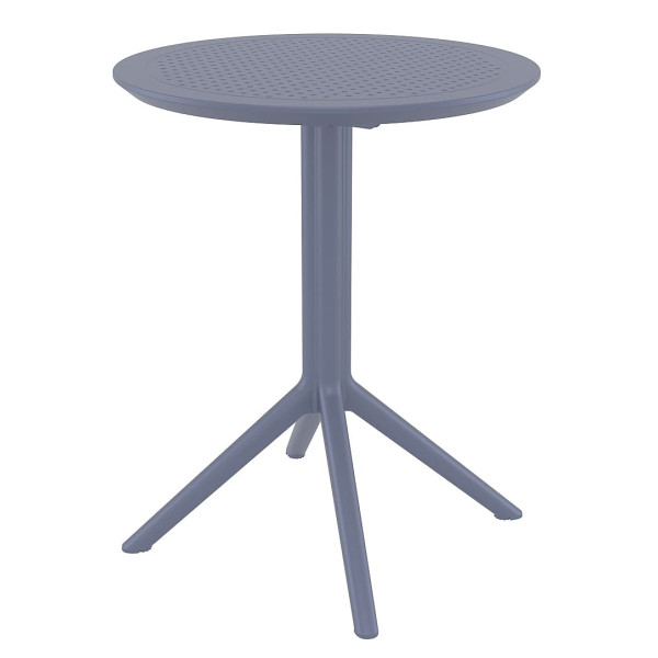Круглий складний вуличний стіл Siesta Sky Folding Table 60 Темно-сірий (Dark Grey)-0