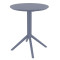 Круглий складний вуличний стіл Siesta Sky Folding Table 60 Темно-сірий (Dark Grey)-0-thumb