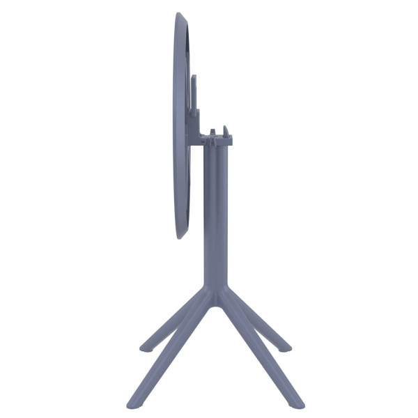 Круглий складний вуличний стіл Siesta Sky Folding Table 60 Темно-сірий (Dark Grey)-2