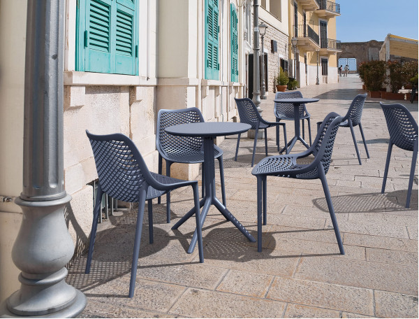 Круглий складний вуличний стіл Siesta Sky Folding Table 60 Темно-сірий (Dark Grey)-5