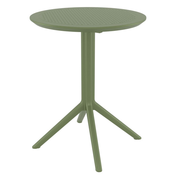 Круглий складний вуличний стіл Siesta Sky Folding Table 60 Зелений (Olive Green)-0