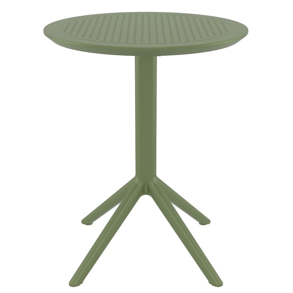 Круглий складний вуличний стіл Siesta Sky Folding Table 60 Зелений (Olive Green)-1
