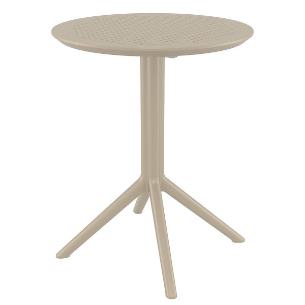 Круглий складний вуличний стіл Siesta Sky Folding Table 60 Бежевий (Taupe)-0