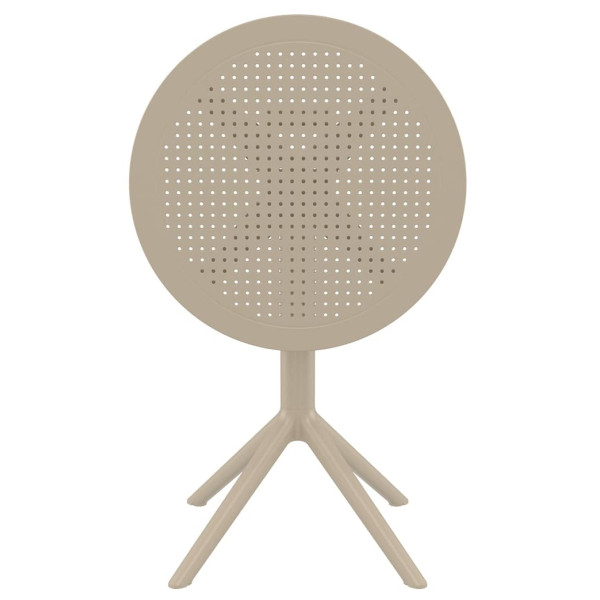 Круглий складний вуличний стіл Siesta Sky Folding Table 60 Бежевий (Taupe)-3