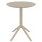 Круглий складний вуличний стіл Siesta Sky Folding Table 60 Бежевий (Taupe)-1-thumb