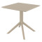 Уличный стол Siesta Sky Table 70 Бежевый (Taupe)-2-thumb