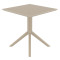 Уличный стол Siesta Sky Table 70 Бежевый (Taupe)-3-thumb