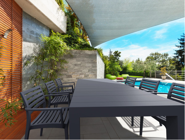 Раздвижной уличный обеденный стол Siesta Vegas 180–220 см Темно-серый (Dark Grey)-5