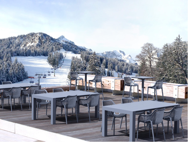 Раздвижной уличный обеденный стол Siesta Vegas 180–220 см Темно-серый (Dark Grey)-4