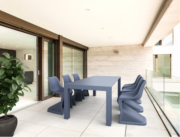 Раздвижной уличный обеденный стол Siesta Vegas 180–220 см Темно-серый (Dark Grey)-8