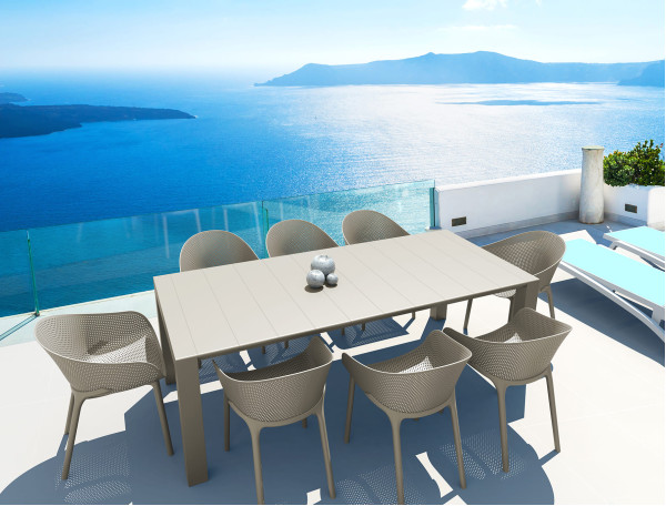 Розсувний вуличний обідній стіл Siesta Vegas 180-220 см Бежевий (Taupe)-1