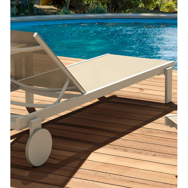 Уличный шезлонг Siesta Casablanca Белый/бежевый (White Taupe)-2