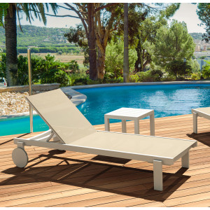 Вуличний шезлонг Siesta Casablanca Білий/бежевий (White Taupe)