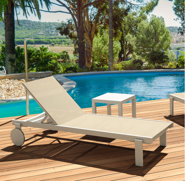 Уличный шезлонг Siesta Casablanca Белый/бежевый (White Taupe)-0