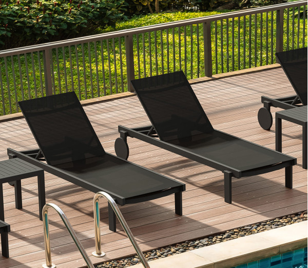 Вуличний шезлонг Siesta Casablanca Чорний (Black)-2