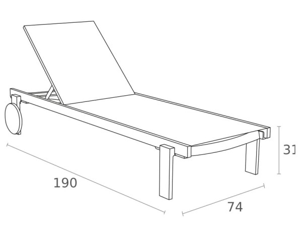 Вуличний шезлонг Siesta Casablanca Чорний (Black)-8