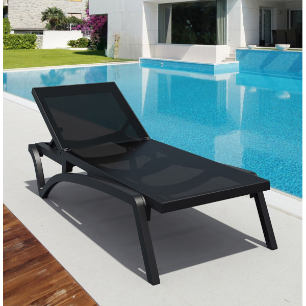 Вуличний шезлонг Siesta Pacific Чорний (Black Black)-0