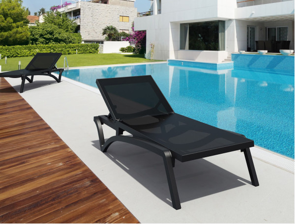 Вуличний шезлонг Siesta Pacific Чорний (Black Black)-1