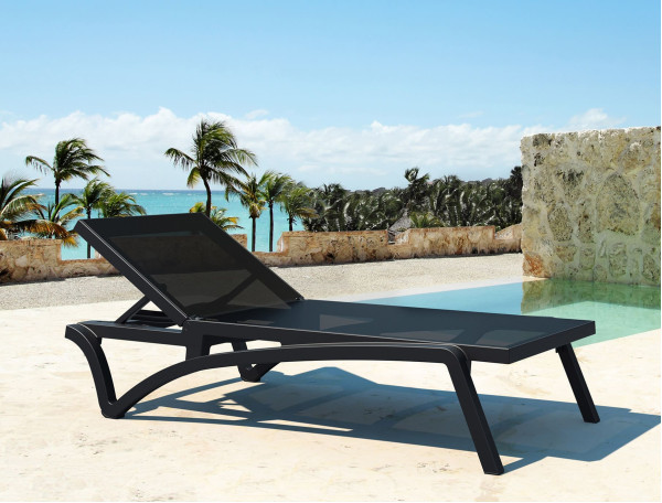 Вуличний шезлонг Siesta Pacific Чорний (Black Black)-2