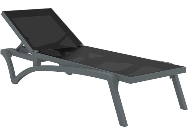 Уличный шезлонг Siesta Pacific Темно-серый/черный (Dark Grey Black)-12
