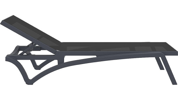 Уличный шезлонг Siesta Pacific Темно-серый/черный (Dark Grey Black)-13