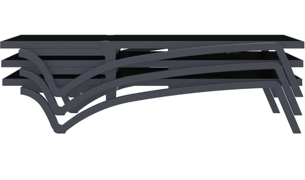 Вуличний шезлонг Siesta Pacific Чорний (Black Black)-12