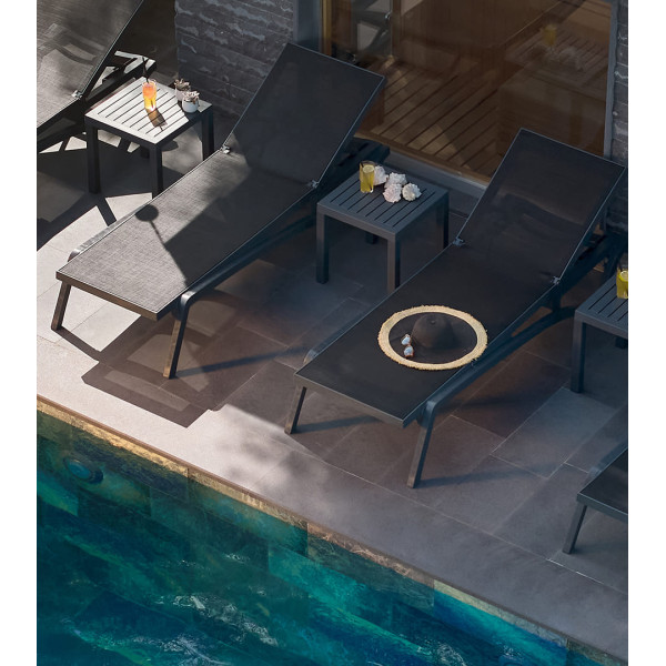 Уличный шезлонг Siesta Pacific Темно-серый/черный (Dark Grey Black)-6